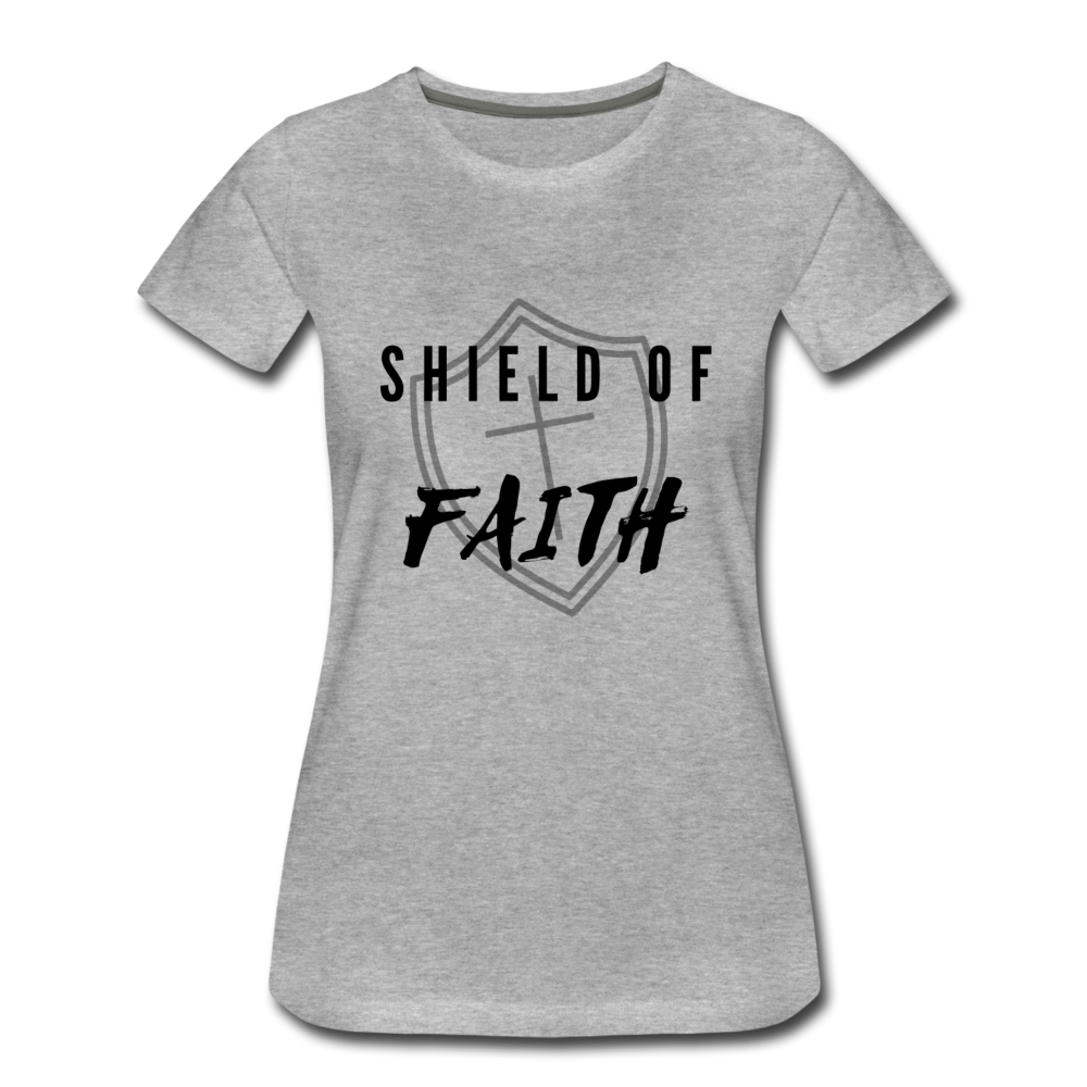 Shield of Faith Women’s Premium T-Shirt - heather gray