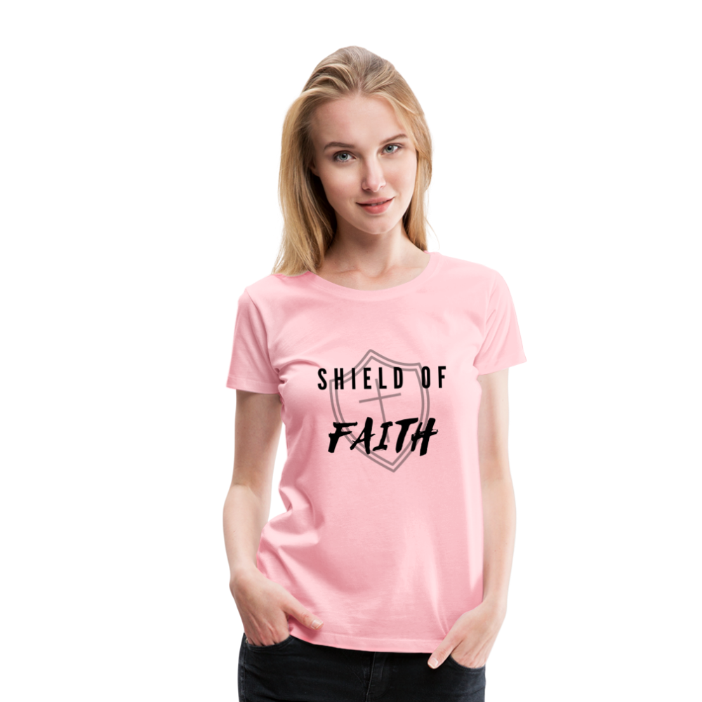 Shield of Faith Women’s Premium T-Shirt - pink