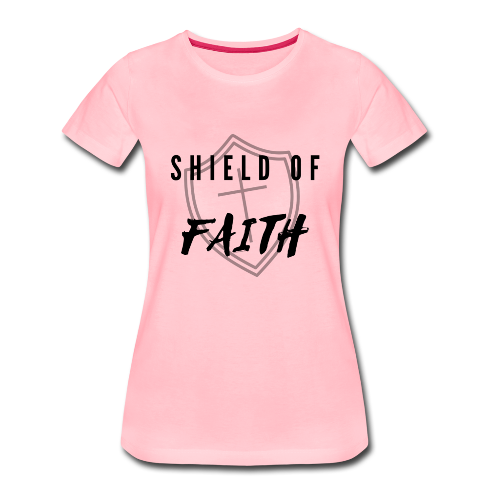 Shield of Faith Women’s Premium T-Shirt - pink