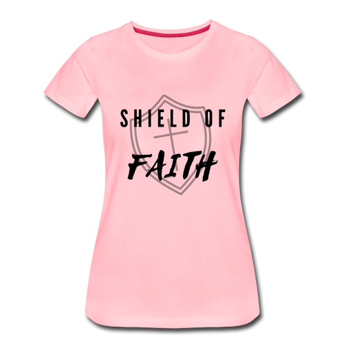 Shield of Faith Women’s Premium T-Shirt - pink