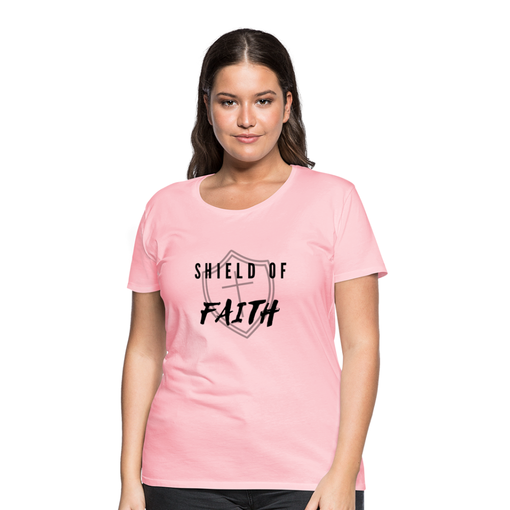 Shield of Faith Women’s Premium T-Shirt - pink