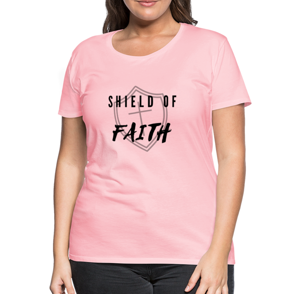 Shield of Faith Women’s Premium T-Shirt - pink