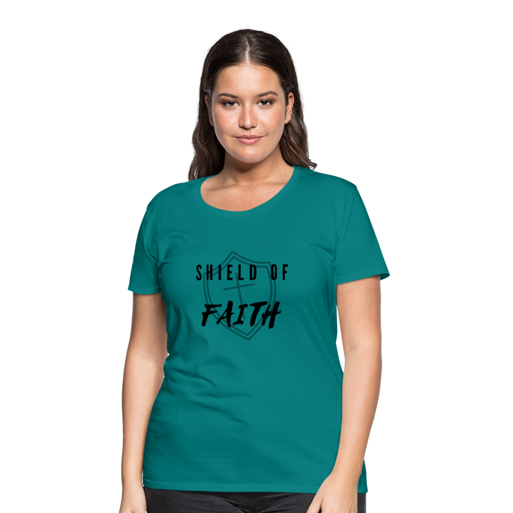 Shield of Faith Women’s Premium T-Shirt - teal
