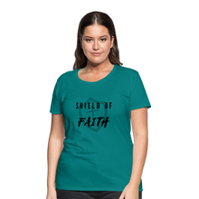 Load image into Gallery viewer, Shield of Faith Women’s Premium T-Shirt - teal
