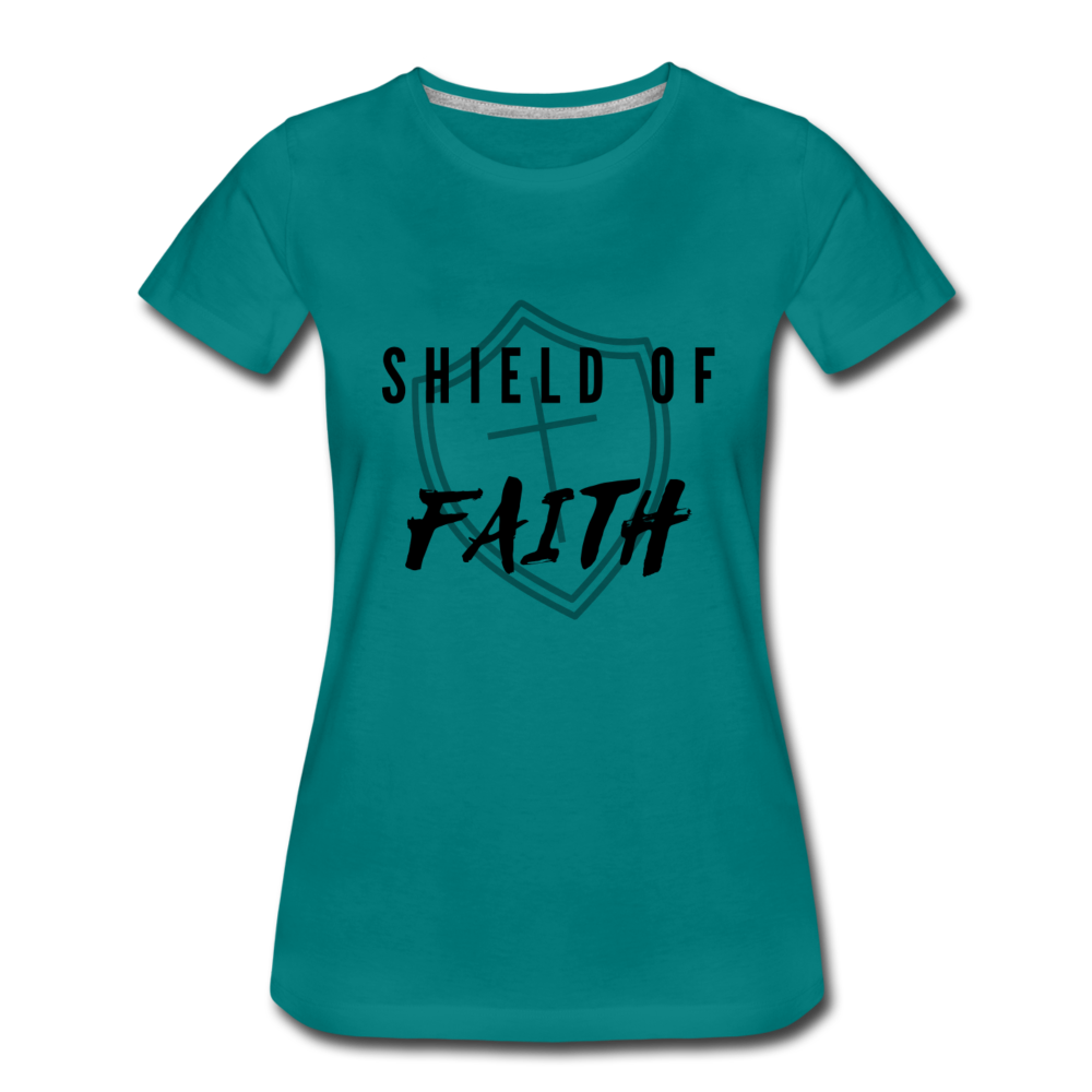 Shield of Faith Women’s Premium T-Shirt - teal