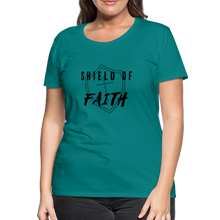 Load image into Gallery viewer, Shield of Faith Women’s Premium T-Shirt - teal
