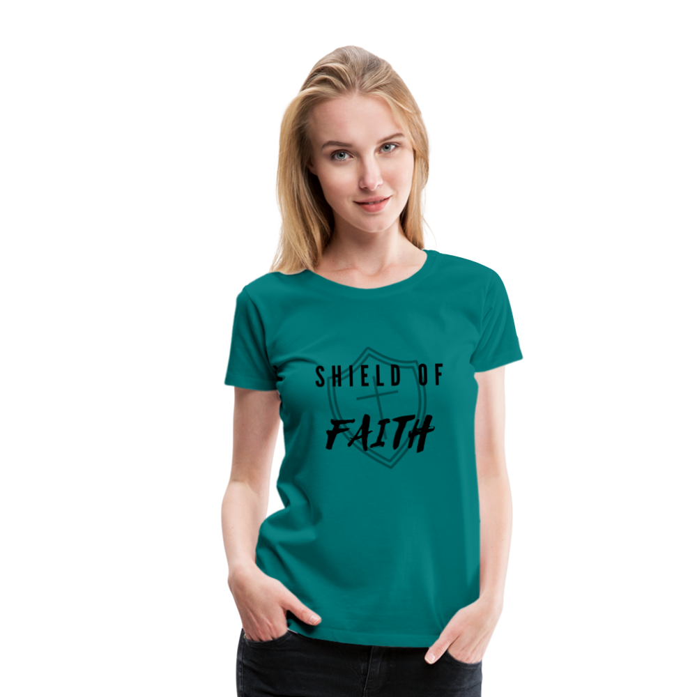 Shield of Faith Women’s Premium T-Shirt - teal