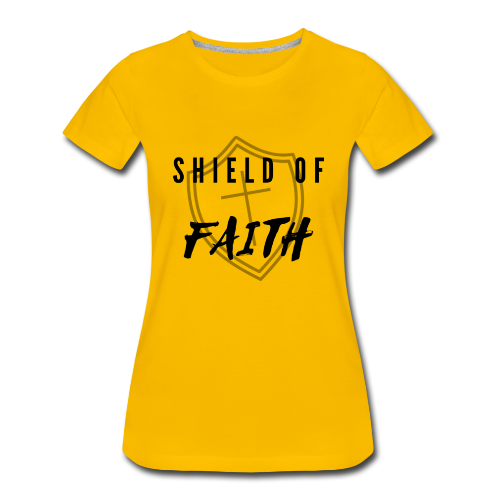 Shield of Faith Women’s Premium T-Shirt - sun yellow