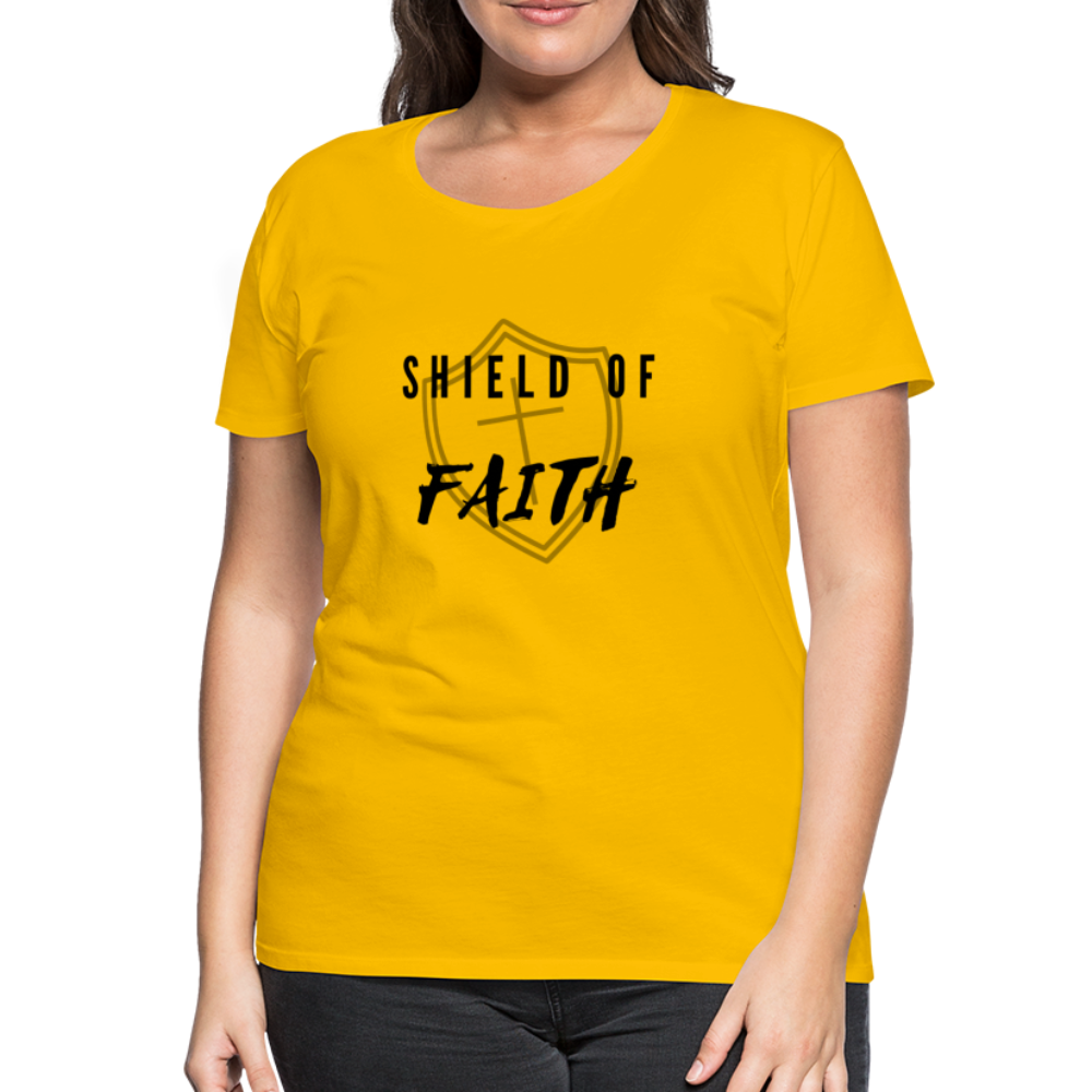 Shield of Faith Women’s Premium T-Shirt - sun yellow