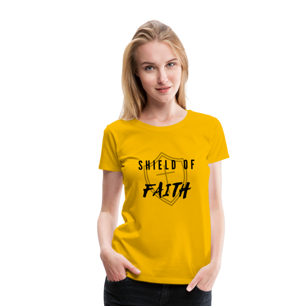 Shield of Faith Women’s Premium T-Shirt - sun yellow