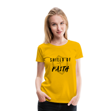 Load image into Gallery viewer, Shield of Faith Women’s Premium T-Shirt - sun yellow
