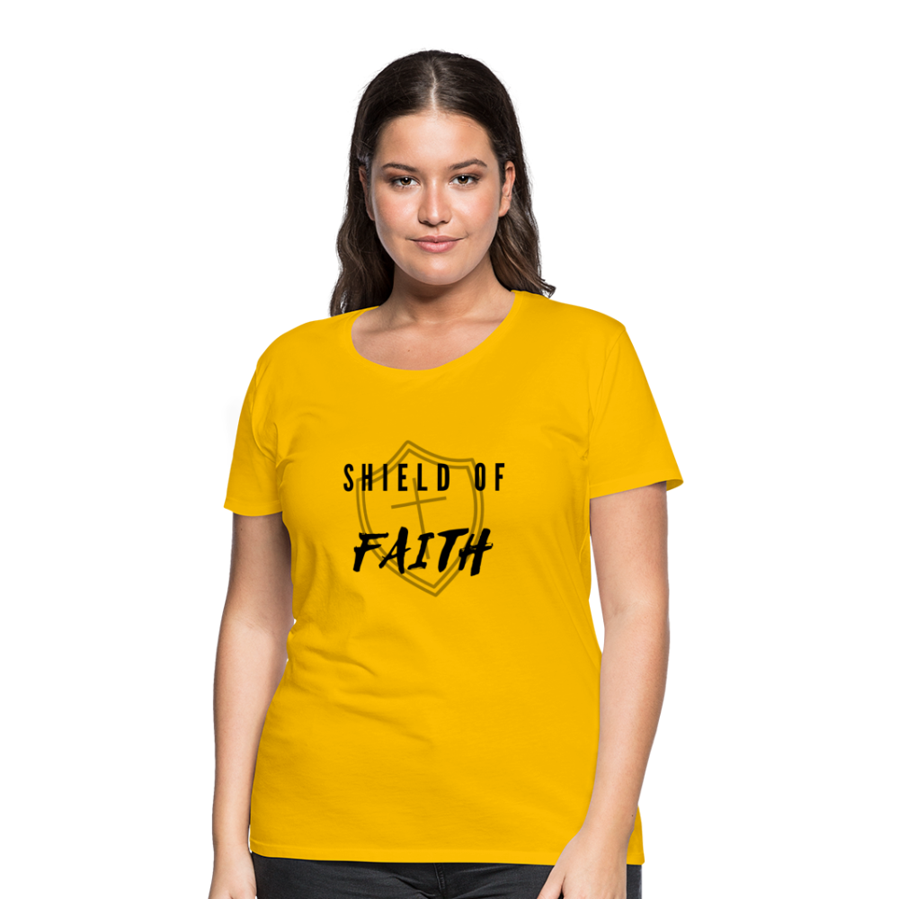Shield of Faith Women’s Premium T-Shirt - sun yellow