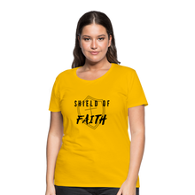 Load image into Gallery viewer, Shield of Faith Women’s Premium T-Shirt - sun yellow
