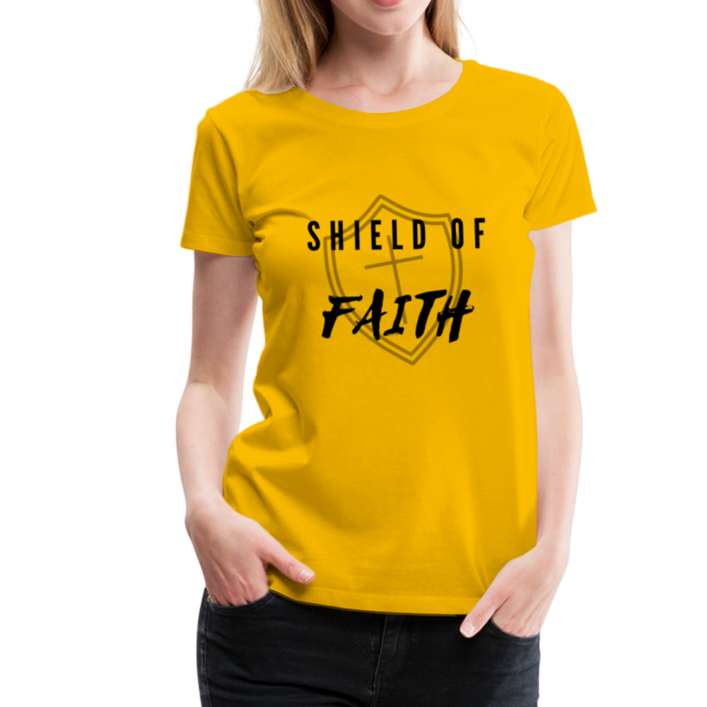 Shield of Faith Women’s Premium T-Shirt - sun yellow