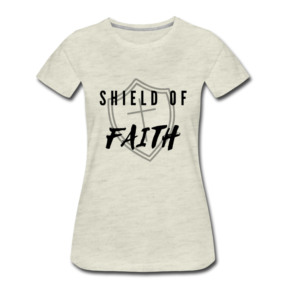 Shield of Faith Women’s Premium T-Shirt - heather oatmeal