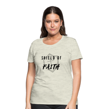 Load image into Gallery viewer, Shield of Faith Women’s Premium T-Shirt - heather oatmeal
