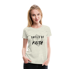 Load image into Gallery viewer, Shield of Faith Women’s Premium T-Shirt - heather oatmeal
