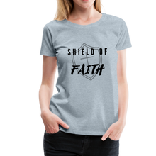 Load image into Gallery viewer, Shield of Faith Women’s Premium T-Shirt - heather ice blue
