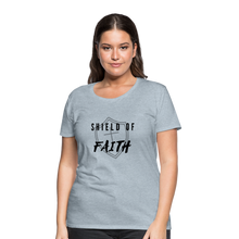 Load image into Gallery viewer, Shield of Faith Women’s Premium T-Shirt - heather ice blue
