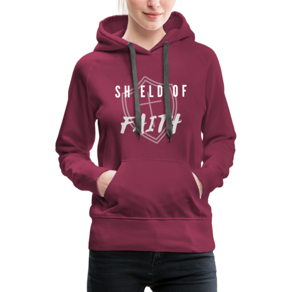 Shield of Faith Women’s Premium Hoodie - burgundy