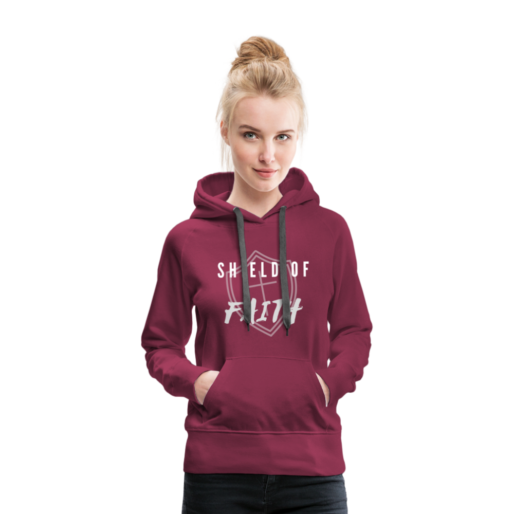 Shield of Faith Women’s Premium Hoodie - burgundy