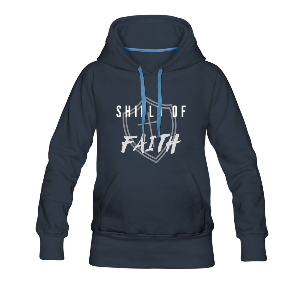 Shield of Faith Women’s Premium Hoodie - navy