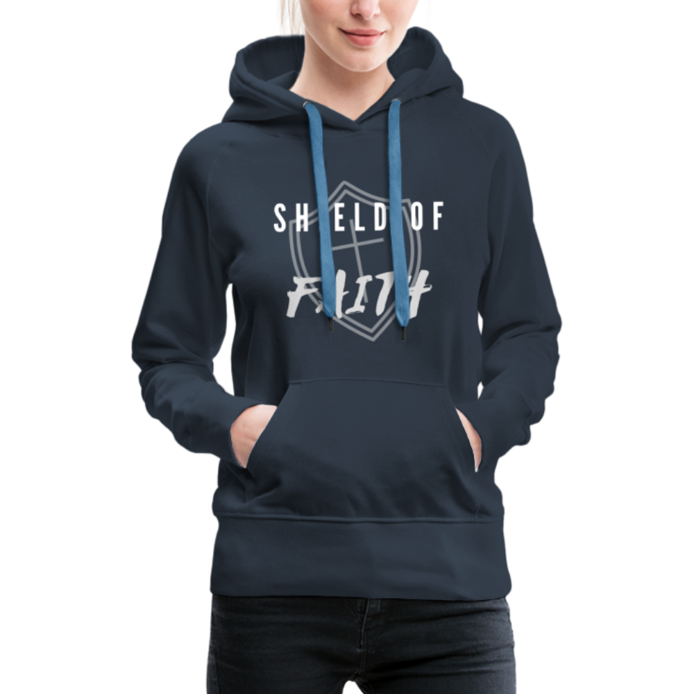 Shield of Faith Women’s Premium Hoodie - navy