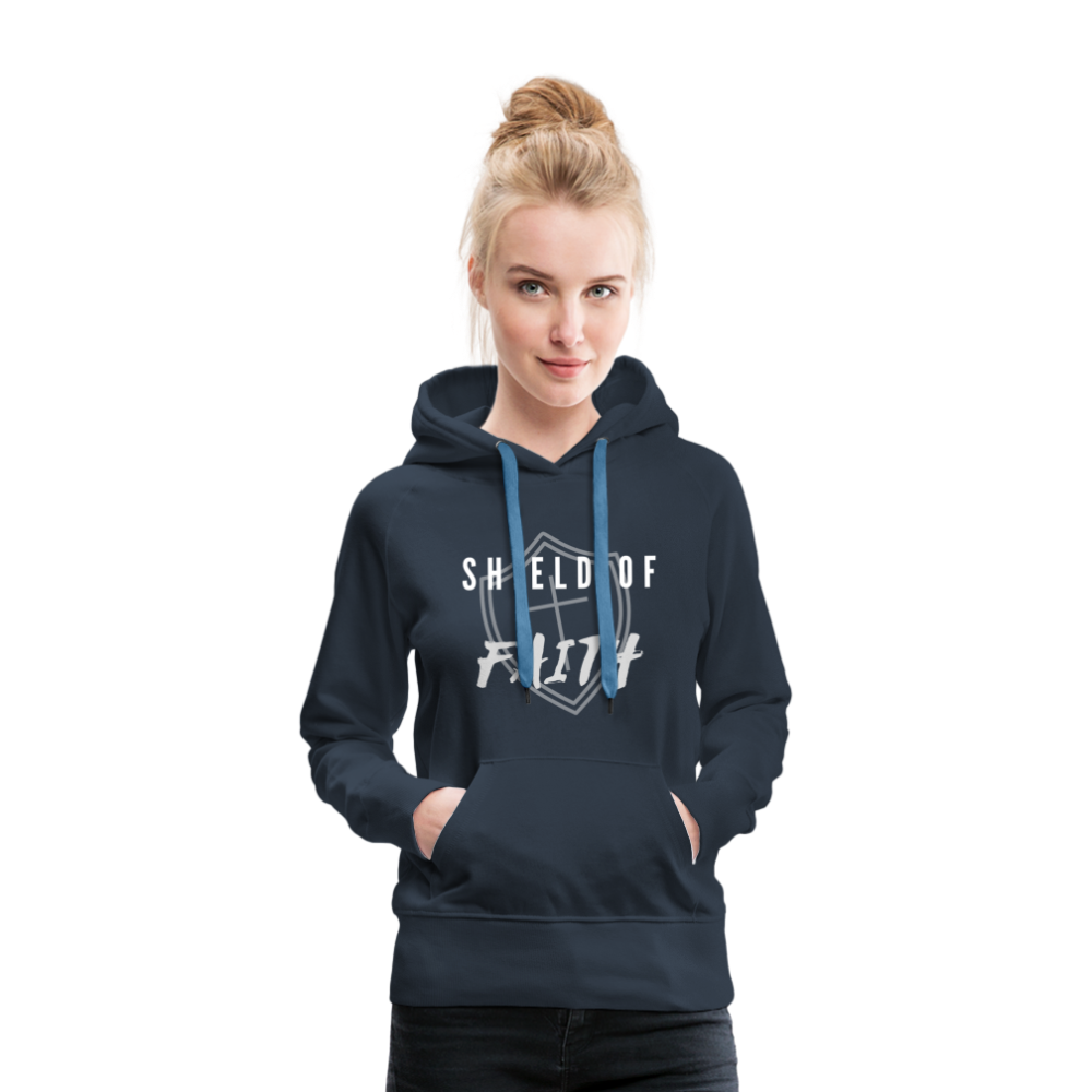 Shield of Faith Women’s Premium Hoodie - navy