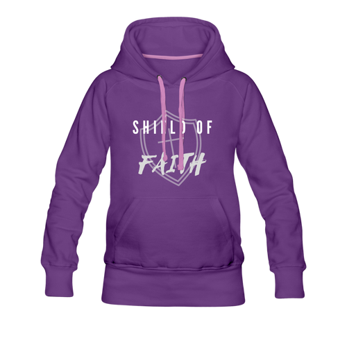 Shield of Faith Women’s Premium Hoodie - purple