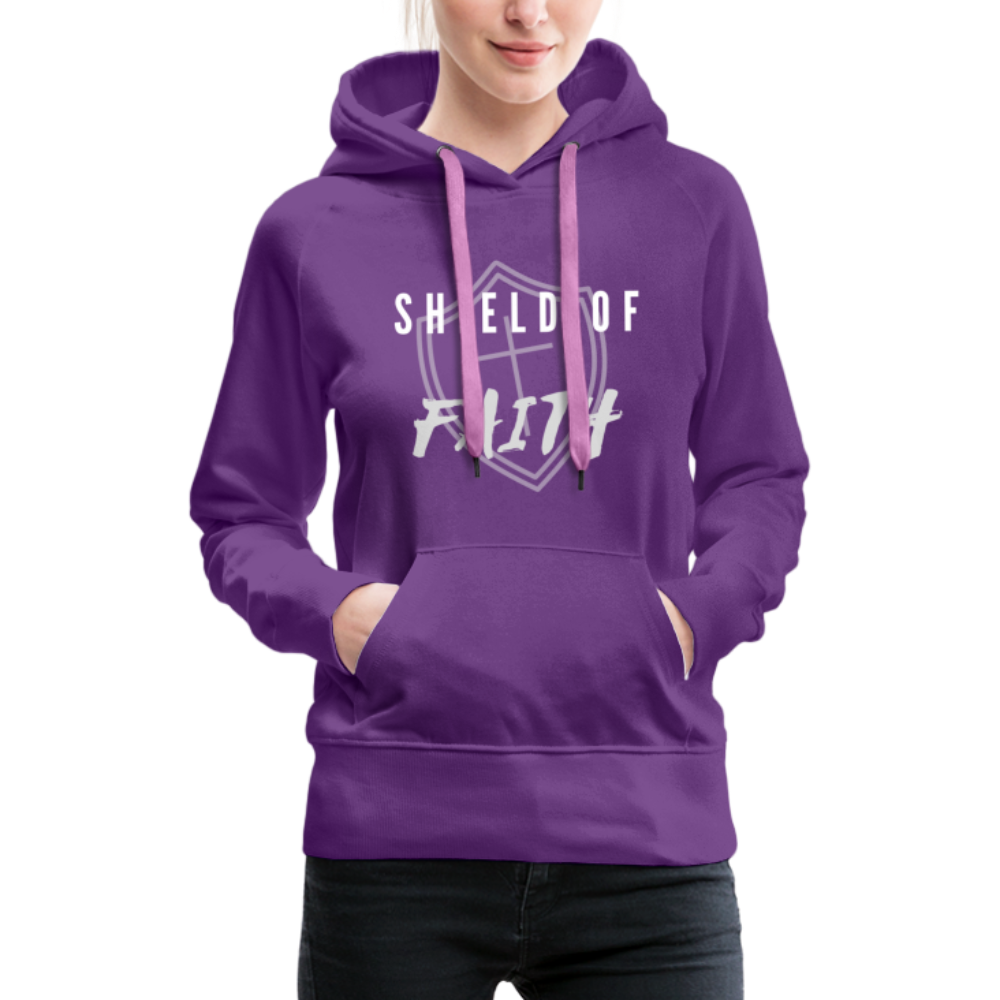 Shield of Faith Women’s Premium Hoodie - purple