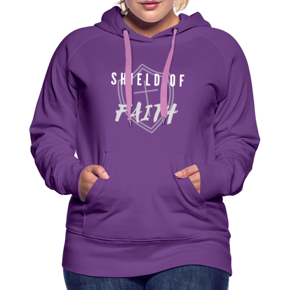 Shield of Faith Women’s Premium Hoodie - purple