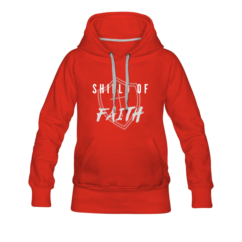 Shield of Faith Women’s Premium Hoodie - red