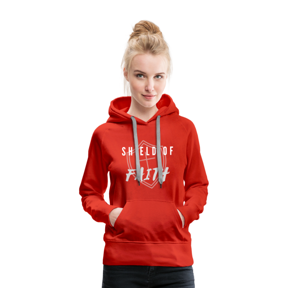 Shield of Faith Women’s Premium Hoodie - red