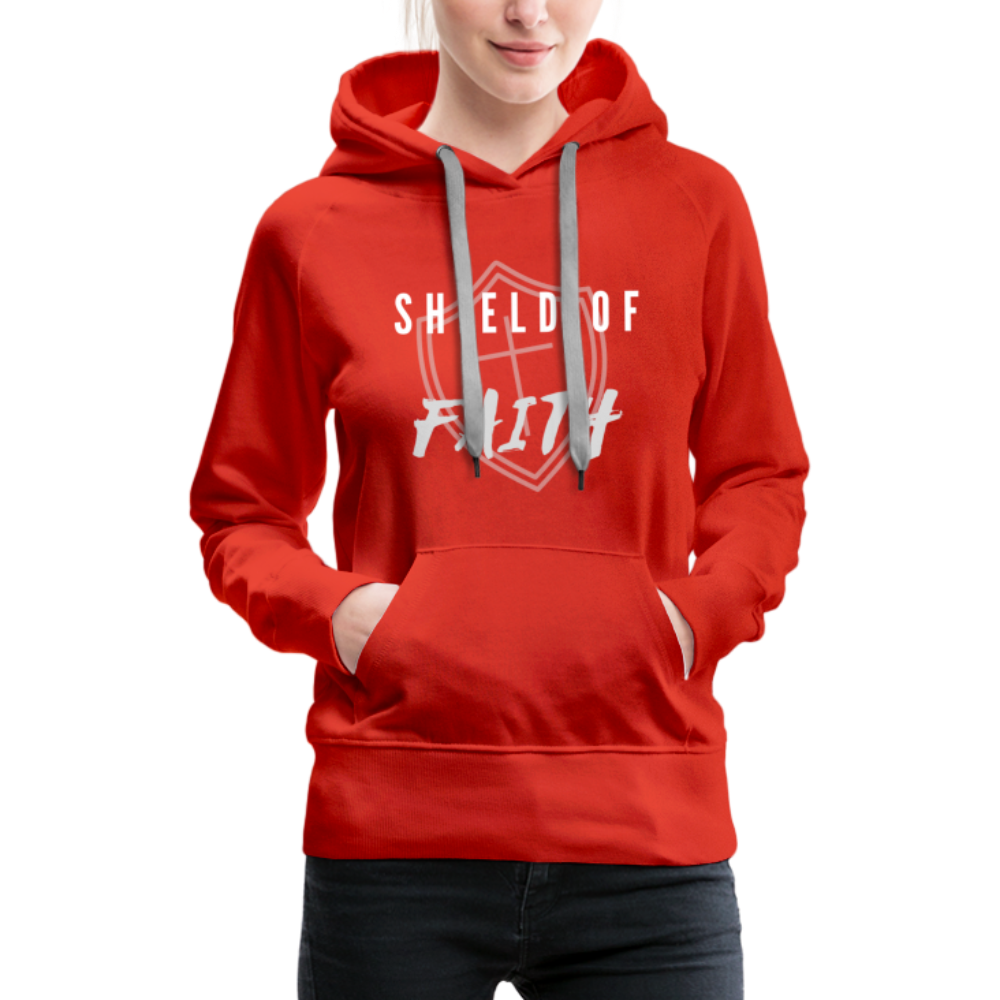 Shield of Faith Women’s Premium Hoodie - red