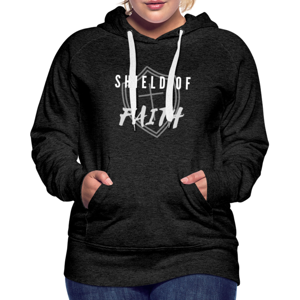 Shield of Faith Women’s Premium Hoodie - charcoal gray