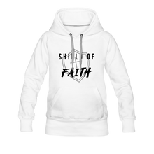 Load image into Gallery viewer, Shield of Faith Women’s Premium Hoodie - white
