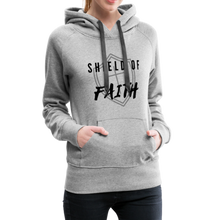 Load image into Gallery viewer, Shield of Faith Women’s Premium Hoodie - heather gray
