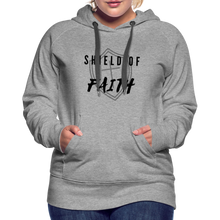 Load image into Gallery viewer, Shield of Faith Women’s Premium Hoodie - heather gray
