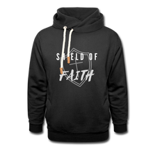 Load image into Gallery viewer, Shield of Faith Shawl Collar Hoodie - black
