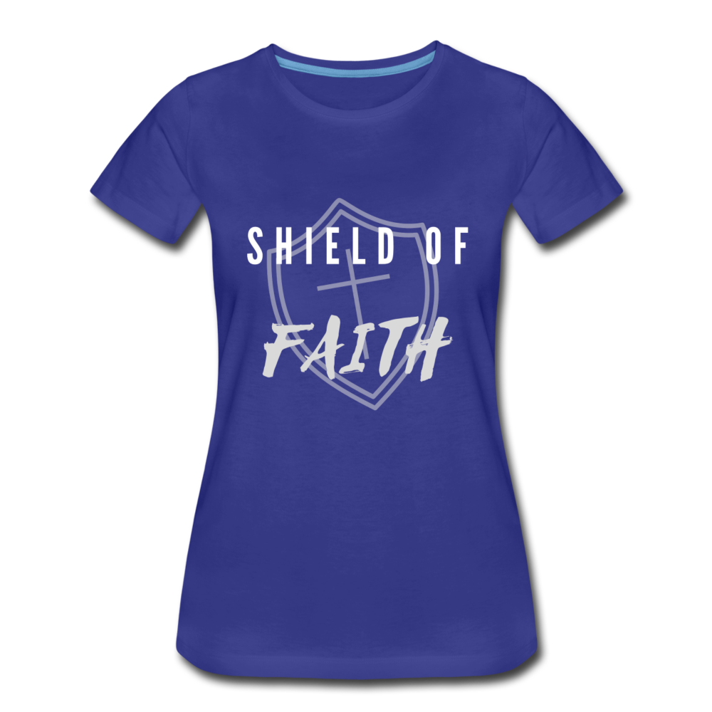 Shield of Faith Women’s Premium T-Shirt - royal blue