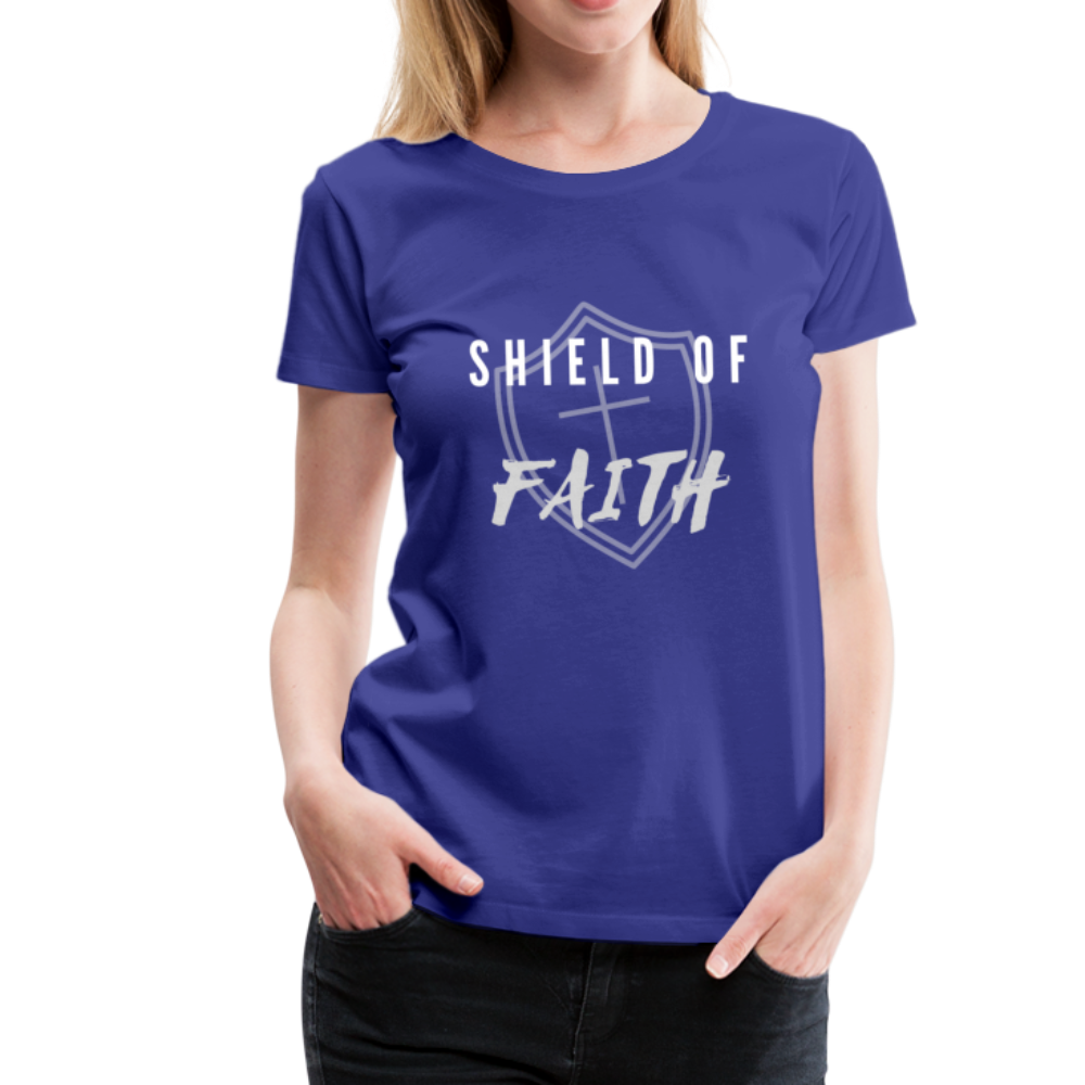 Shield of Faith Women’s Premium T-Shirt - royal blue
