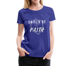 Load image into Gallery viewer, Shield of Faith Women’s Premium T-Shirt - royal blue
