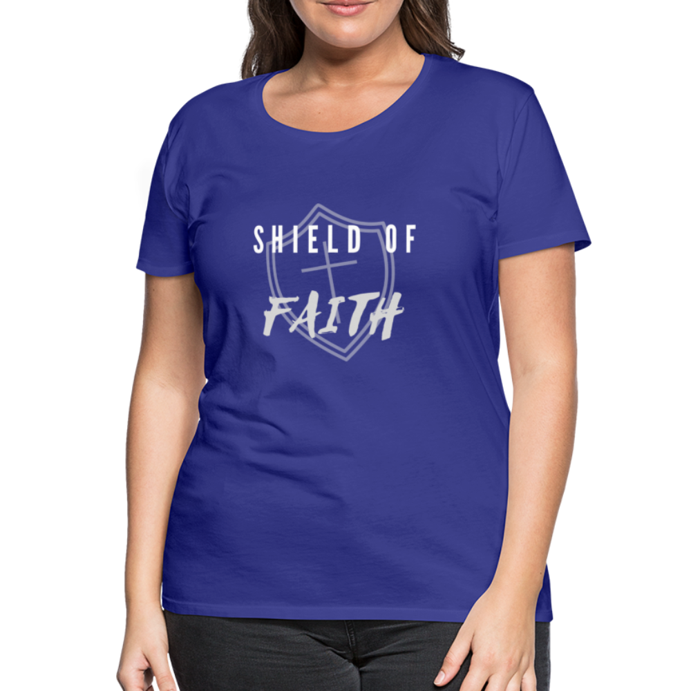 Shield of Faith Women’s Premium T-Shirt - royal blue