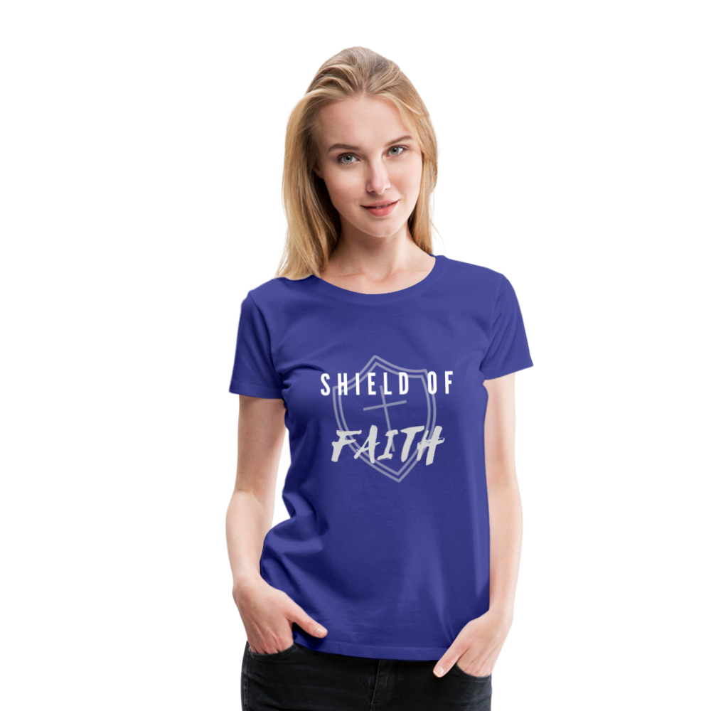 Shield of Faith Women’s Premium T-Shirt - royal blue