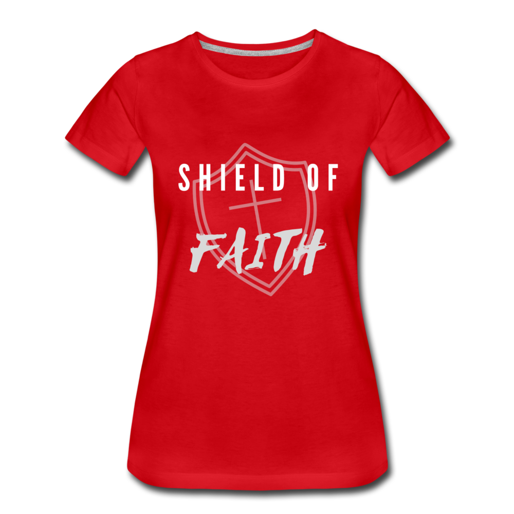 Shield of Faith Women’s Premium T-Shirt - red