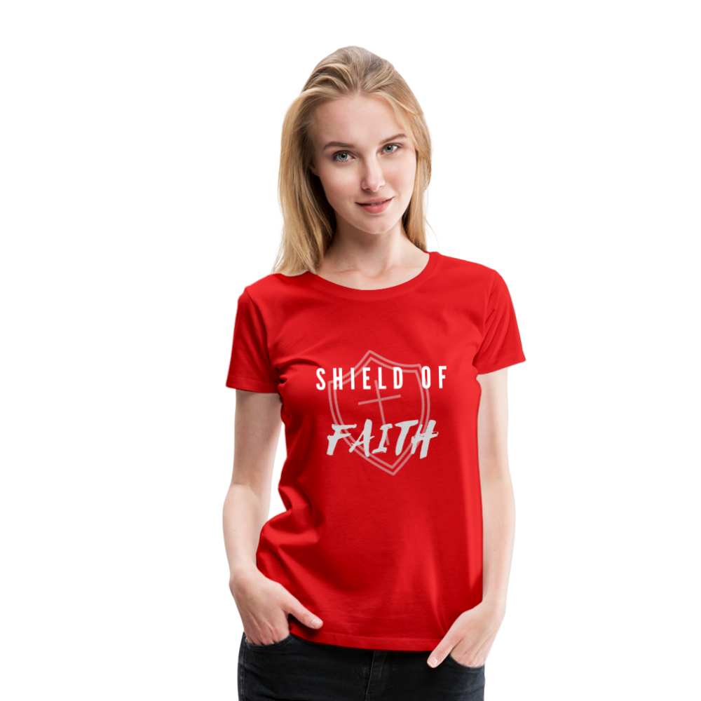 Shield of Faith Women’s Premium T-Shirt - red