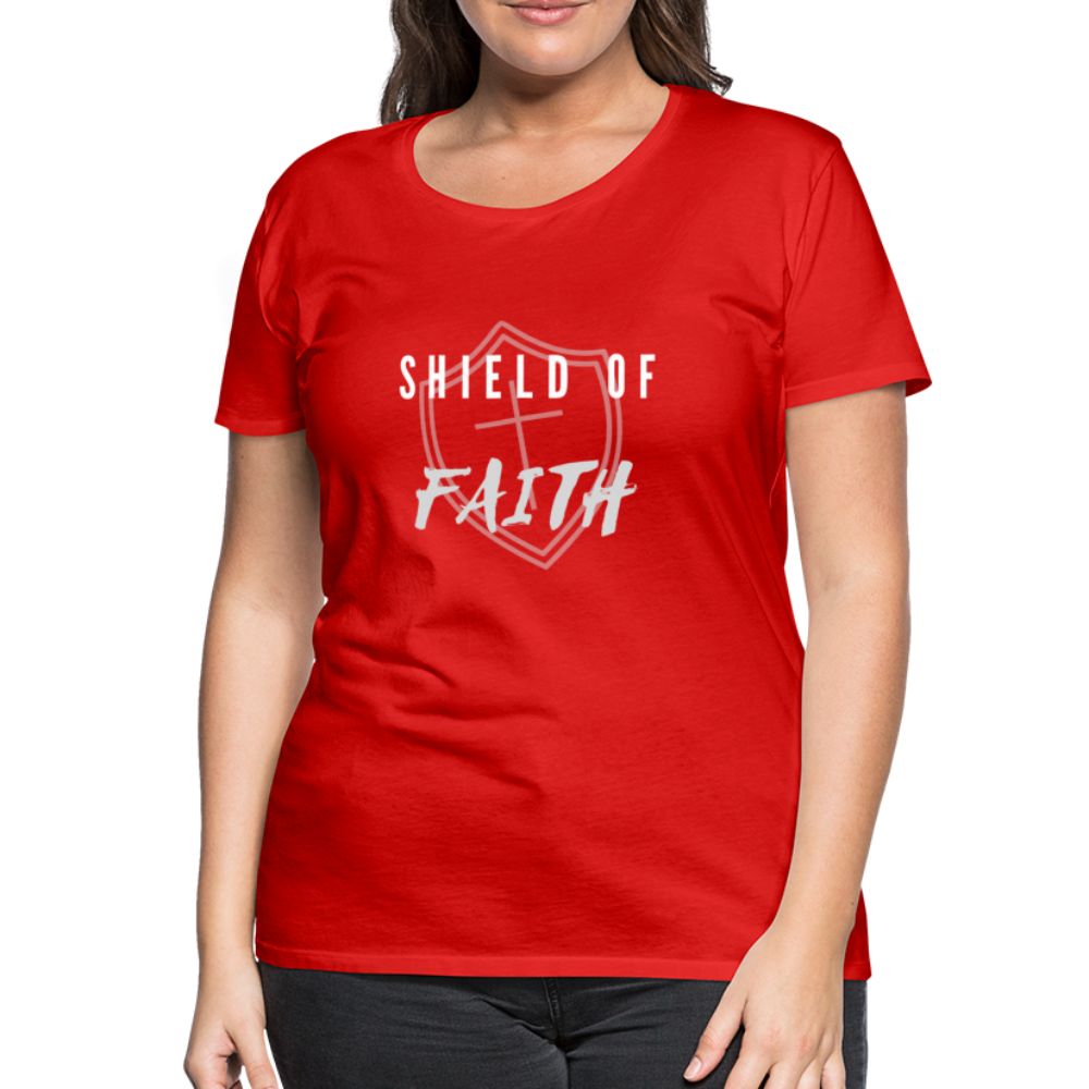 Shield of Faith Women’s Premium T-Shirt - red