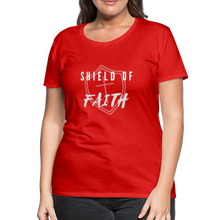 Load image into Gallery viewer, Shield of Faith Women’s Premium T-Shirt - red
