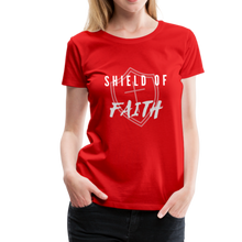 Load image into Gallery viewer, Shield of Faith Women’s Premium T-Shirt - red
