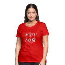 Load image into Gallery viewer, Shield of Faith Women’s Premium T-Shirt - red
